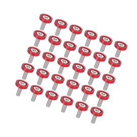 Motoforti 30pcs Car Bumper Mudguard Washer Bolts M6x1.0 Aluminum Alloy Red Long-lasting