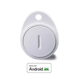 Smart Tag Locator Tracking Device，Key Finder Luggage Tracker for Keys, Backpack, Wallet, Pets Works with iOS and android， Waterproof anti-lost device - Color: White-1-Pack-Android