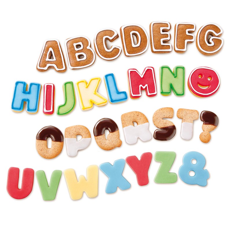 Tescoma Cookie Cutters Alphabet Delícia Kids, 34 Pieces