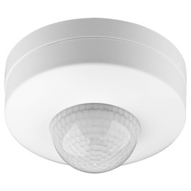 Goobay 96007 Infrared Motion Sensor for Indoor Use IP20 Triple PIR Sensor 360° for LED Ceiling Light Detector Ceiling Mounting 6 m Range IDA White