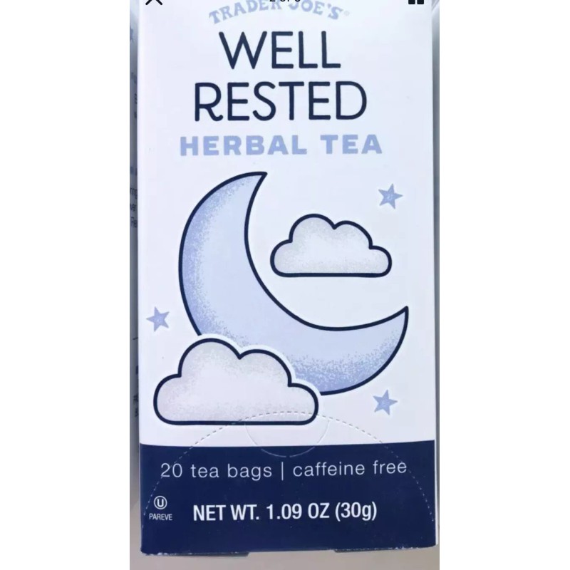 Trader Joe's 3 Packs Trader Joe's Well Rested Herbal Tea
