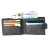 RAS Mens RFID Blocking Genuine Leather Trifold Wallet for Coins