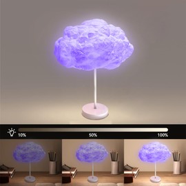 LED Table Lamp,Multicolor lightning Changing Strip Lights,Cloud lights With Remote,APP,Music Sync,Dimmable Bedside Lamp for Adults Bedroom Ambience,Nightstand Lights for Indoor Home Decor Party