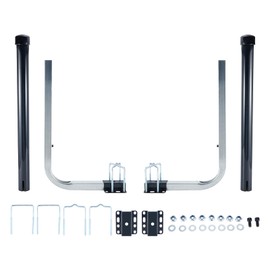 Boat Trailer Guide, Trailer Guide Ons Electro-Galvanized Steel with PVC Pipes for Ski Boat, Fishing Boat, Sailboat Trailer, Black and Silver