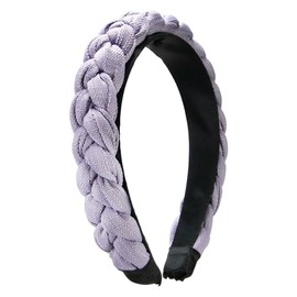 Alpenflüstern Costume Braided Headband Linen Look – Women's Hair Accessories Non-Slip Hair Band Braided for Dirndl (Lilac) ADV141