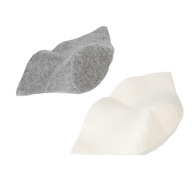 Sauna Hat, Lightweight, Breathable White and Grey Water Absorption Head