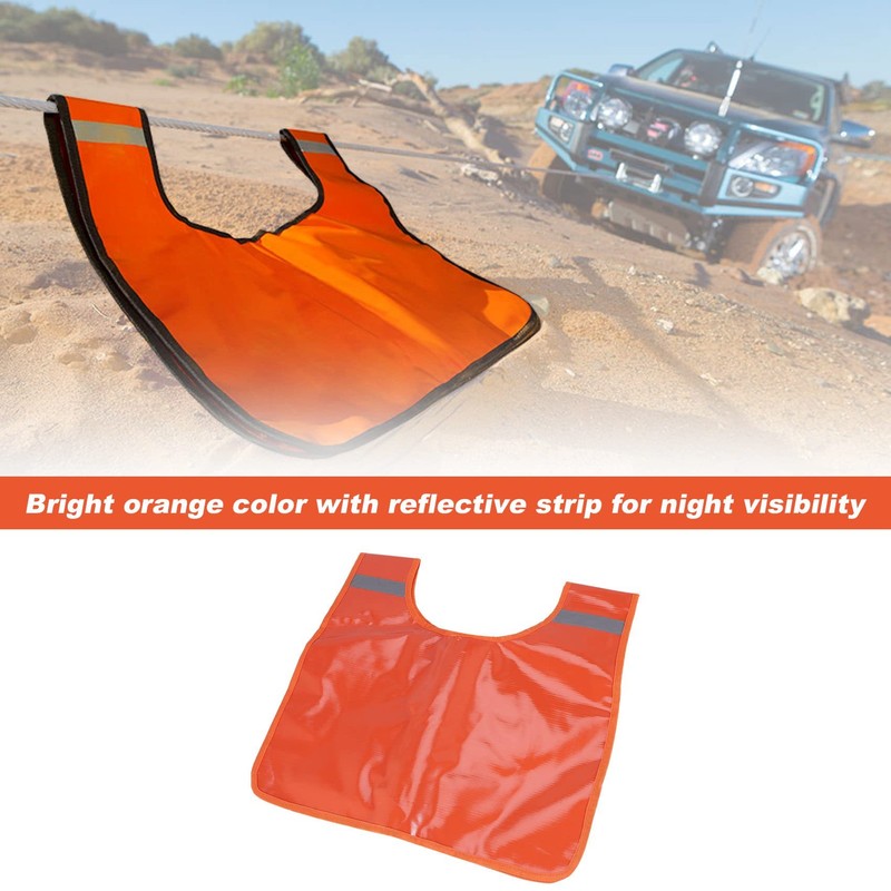 Lrtzizy Plus+ Strong PVC Winch Rope Damper Blanket with Pocket