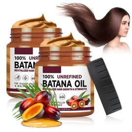 RoserRose 240 ml Batana Oil, Organic Batana Oil for Hair Growth, Batana Oil, Batana Oil for Hair for Growth Hair, Rosemary Oil, Hair, Pure Organic Natural and Cold-Pressed Hair Oil (2 Pieces)