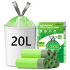 JelKen 90 Biodegradable Bin Liners 20L with Drawstring Tie Handle,