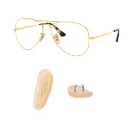 FOOUSA Replacement Nose Pads for Ray Ban Aviator RB3025 3026 Sunglasses Repair Kits (1 Yellow)