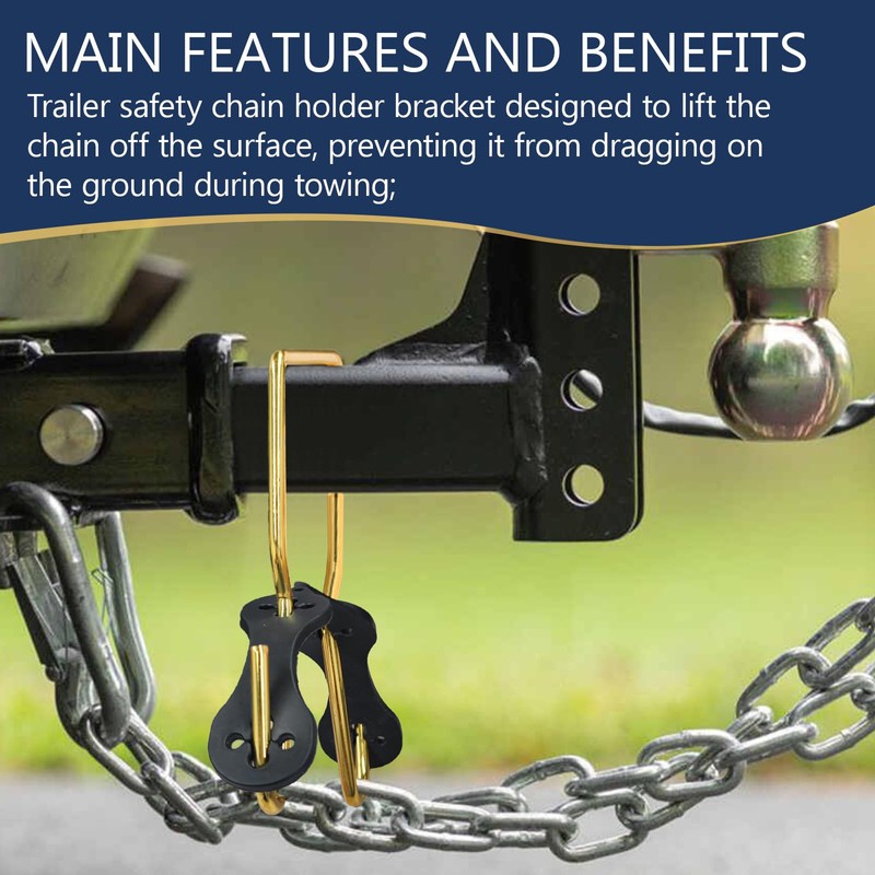 EAORBD 45807 Trailer Safety Chain Holder for Trailer Chain Holder