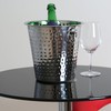 Premier Housewares Champagne Bucket - Hammered Stainless Steel, H21 x