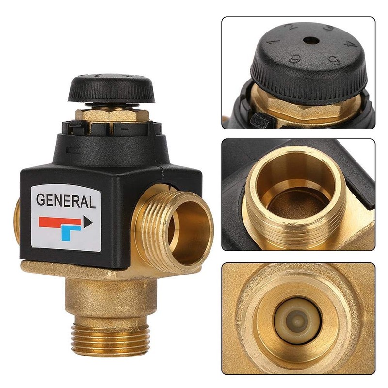 Thermostatic Mixing Valve, Brass Thermostatic Mixing Valve, with G3/4 Male