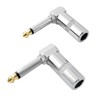 BLLNDX Audio 1/4 inch Right Angle Plug 2PCS 6.3mm 90