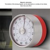 Mechanical Countdown Timer 60 Minute Magnetic Stainless Steel Visual Kitchen