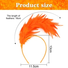 Cadimus Feather Headband, Women's Headpiece, Feather, 20s Headband, Feather Headpiece, Fascinator, Suitable for Weddings, Masquerades, Carnival and Stage Performances, Feather Headband Accessories,