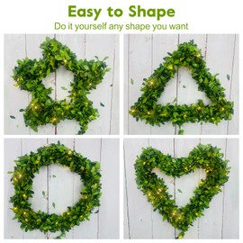 Battery Operated Vine String Lights, 33 Ft 100Led 8 Modes, Warm White Light with Green Vine, Suitable for Indoor and Outdoor, Wedding, Garden, Party, Fence,Room，Christmas, Home Decoration