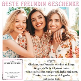 PDTU Best Friend Gifts, Bracelet Infinity Sign Gift for Friendship, Best Friend Gifts for Birthday, Graduation, School, Wedding, Christmas, Rose Gold