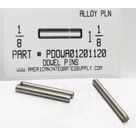 AMERICANINTEGRATEDSUPPLY.COM 1/8X1-1/8 DOWEL PINS ALLOY STEEL PLAIN (15)