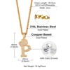 Initial Letter P Necklace Women Men CZ Alphabet Pendant with