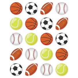 Wonmon 600 PCS Sport Balls Stickers for Kids, Football Baseball Basketball Soccer Tennis Stickers for Crafts, Sports Stickers for Classroom Teacher Rewards Envelopes Gift Cards Party Supplies