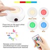 16 Color Changing Puck Light with Remote,LUXSWAY Push Lights Battery