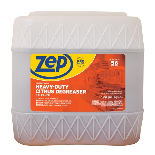 Zep Heavy-Duty Citrus Degreaser - 3.5 Gallon (1 Pail) ZUCIT3G - Professional Strength Cleaner and Degreaser, Concentrated Pro Formula
