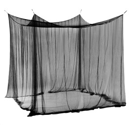 JINTN Mosquito Net Fly Net Square Hanging Bed Mosquito Nets Made of Polyester Beautiful Bed Canopy for Double Bed and Single Bed