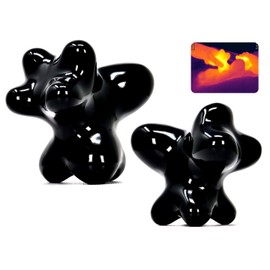 Divine (Midnight Black)(Set of 2) Synergy Stones - Pro Hot Stone Massage Tools - Blend Heat, Relaxing and Therapeutic Massage for Deep Muscle Tension Relief - Free YouTube Training Videos