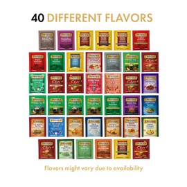 Twinings Tea Bag Sampler Assortment, Variety Pack (40 Count), 40 Unique Flavours for Tea Lovers: Women, Men, Couples, Family, Friends, Coworkers