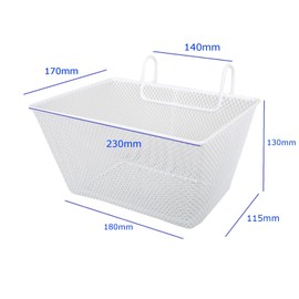 White Kids Metal Wire Cycling Basket Junior Bike Bicycle Girls Childrens