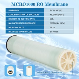 for iSpring MCRO1000 RO Membrane Replacement Filter 1000GPD, MCRO1000 RO Membrane for Reverse Osmosis Water Filtration System CRO1000 Size 4X21", MCRO1000 for Commercial, Industrial