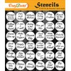 CrafTreat Reusable Inspirational Words Stencils 36 Pack 3x3 Inch for