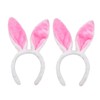 HFMYGS Pack of 2 Rabbit Ears Costume, Rabbit Ears, Headband, Rabbit Costume Women, Rabbit Ears, Plush Headbands for Easter for Easter Party, Wedding, Birthday Costume, Cosplay (Pink)