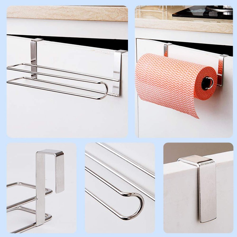 Paper Towel Hanger Holder Stainless Steel Kitchen Roll Paper Towel