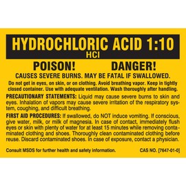 Brady 20232PLS Chemical, Biohazard and Hazardous Material Labels, Self-Sticking, Polyester, 2" x 2", Black On Yellow (Pack of 25)