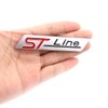 Pack of 2 3D Metal ST Line Sticker Car Head