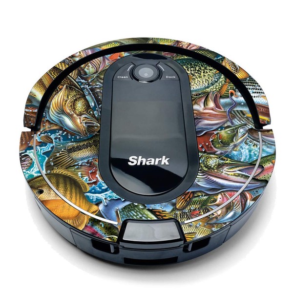 MightySkins Compatible with Shark Iq Robot - Action Fish Puzzle