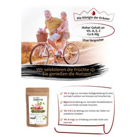 BotaniKils Hagebutten Bio ganz 1kg, Premium Hagebutten mit hohem Gehalt an Vitamin C, A, E, Kalzium und Magnesium, vegan und zusatzfrei, absolut naturrein, Hagebuttentee, BotaniKils