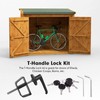 5-Key L-Handle Shed Lock Kit - Durable Anti-Corrosion Metal Hardware