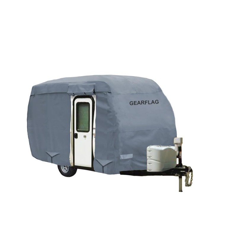 GEARFLAG Fiberglass Travel Trailer Camper Cover Fits 8-10ft - Multi-Layers,