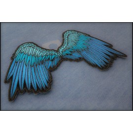 Ivamis Small Beautiful Angel Wings Blue Patch- 5x3 inch - P3200