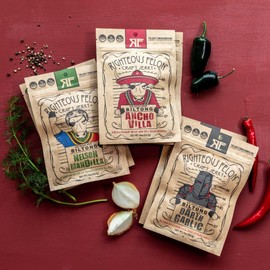 Righteous Felon Biltong Variety Beef Jerky | Keto, Paleo, Gluten Free, High Protein | Hormone Free All Natural South African Style Biltong, No Artificial Flavors, Low Carb Snack | 6 Count (2oz bags)