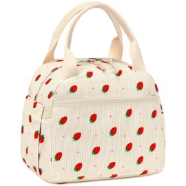 BTOOP Lunch Box for Women Men Cute Corduroy Lunch Bags Large Capacity Insulated Lunch Tote Bag For Work Travel Or Picnic