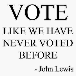 John Lewis Quote Vote Presidential Election Sticker Bumper Sticker Vinyl Decal 5"