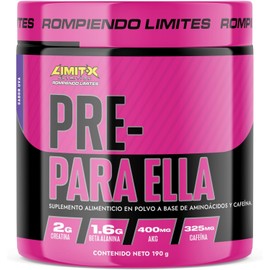 Creatina Monohidratada en polvo pre entreno para mujer pre workout PRE PARA ELLA 190 gramos 30 porciones (Uva)