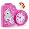 Atlanta Unicorn Children's Alarm Clock without Ticking for Girls Pink