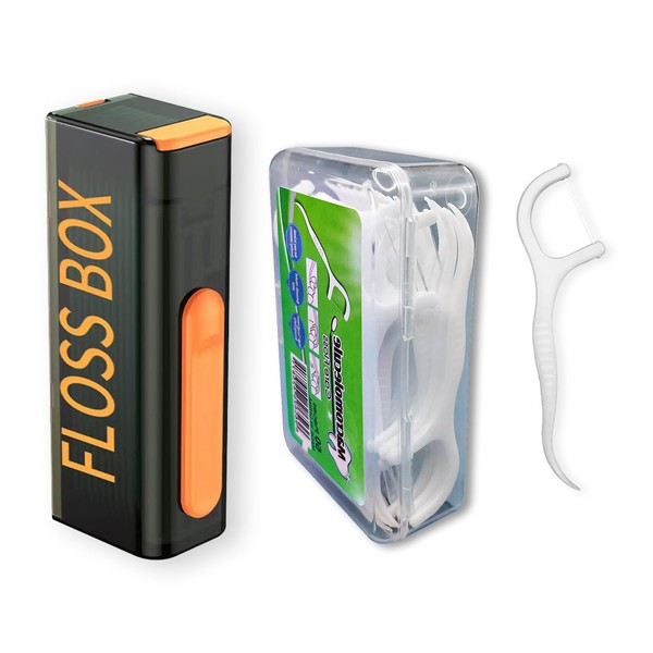 LSLYRGT Floss Dispenser, Portable Floss, Travel Essentials Flosser with Mirror,