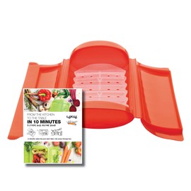 9.45" Insert Steam Case with Tray Color: Red