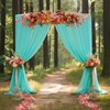 DUOBAO Mint Green Sheer Chiffon Curtains 29x108-Inch 2 Panels Chiffon